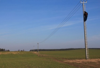 Linia SN Sulęcin - Bielice średnie napięcie słupy